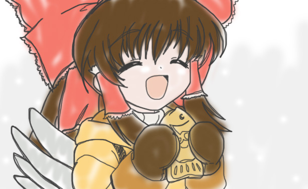 hakurei reimu and tsukimiya ayu (touhou and 1 more)