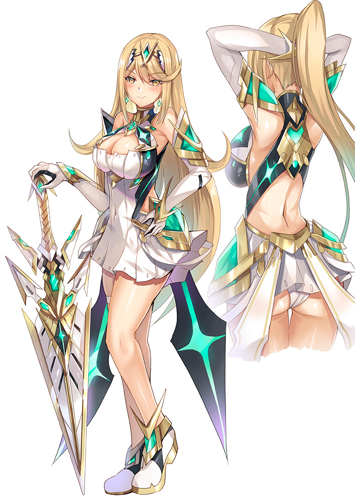 mythra (xenoblade chronicles and 1 more) drawn by inoue_takuya_(tactactak)