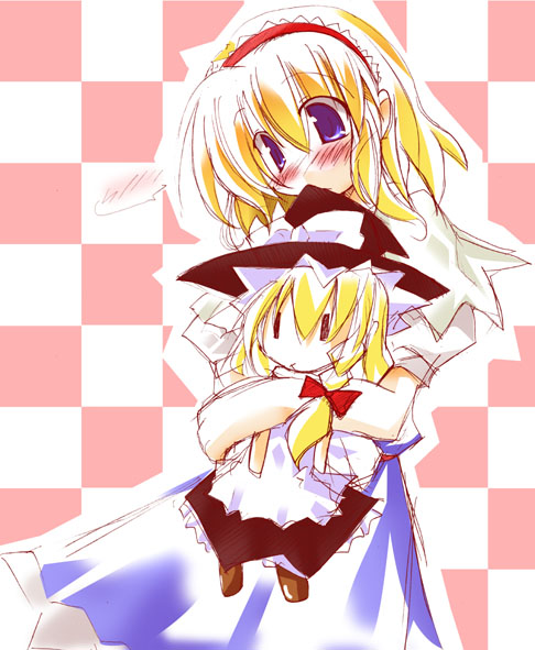 kirisame marisa and alice margatroid (touhou) drawn by shirogane_(platinum)
