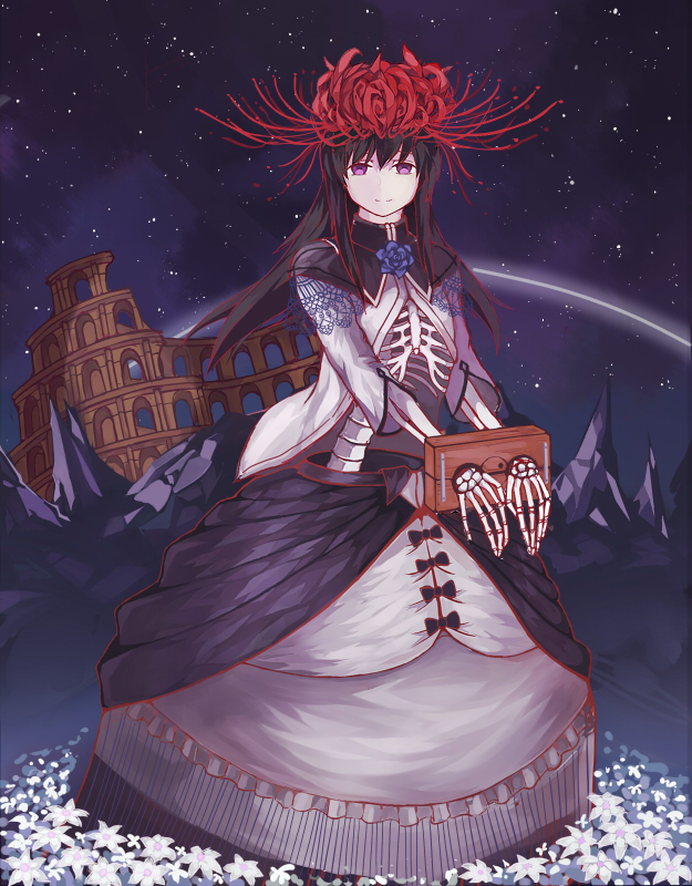 akemi homura and homulilly (mahou shoujo madoka magica and 1 more) drawn by miya_star_saa