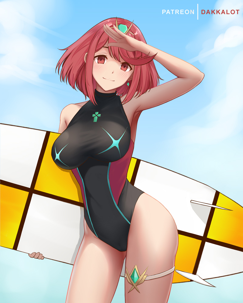 pyra (xenoblade chronicles and 1 more) drawn by dakkalot