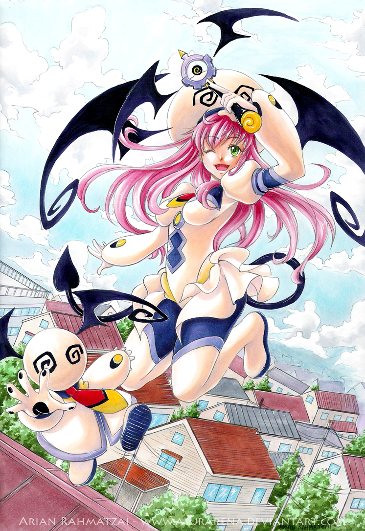 lala satalin deviluke and peke (to love-ru) drawn by blackroserena