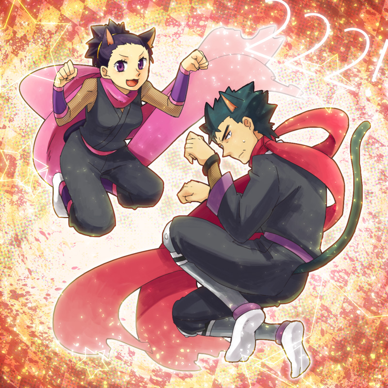 janine and koga (pokemon and 1 more) drawn by nemoppoi