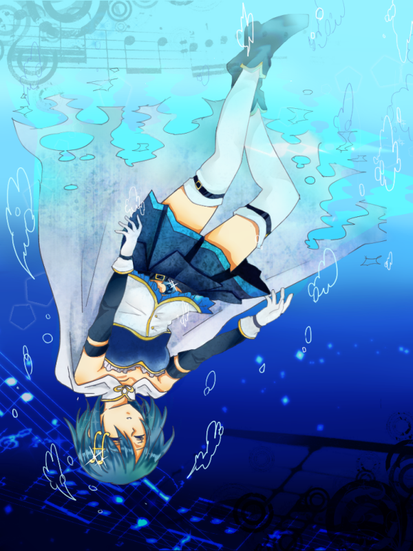 miki sayaka (mahou shoujo madoka magica and 1 more) drawn by isayoshi