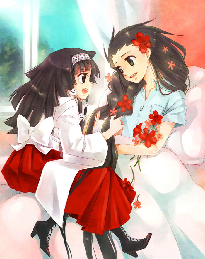 gon freecss and alluka zoldyck (hunter x hunter) drawn by nightcat