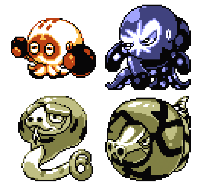 grapploct, clobbopus, sandaconda, and silicobra (pokemon and 1 more) drawn by pat_attackerman