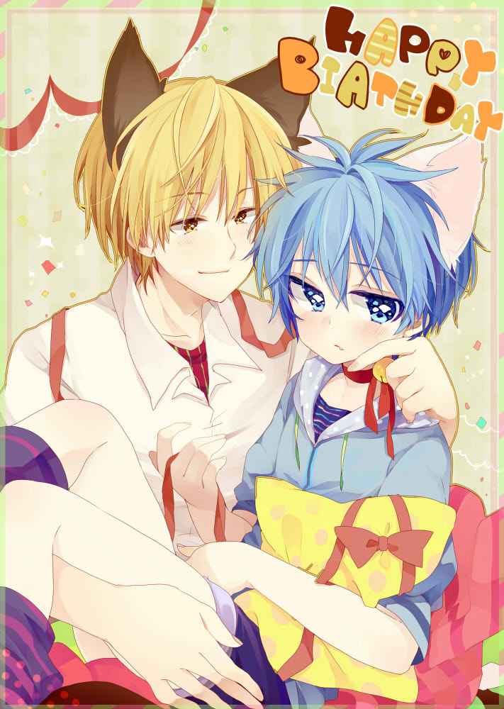 kuroko tetsuya and kise ryouta (kuroko no basuke) drawn by touyama_soboro