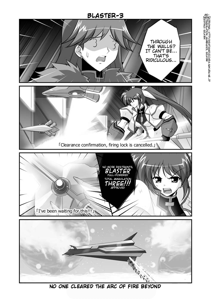 takamachi nanoha, raising heart, quattro, and seiou no yurikago (lyrical nanoha and 1 more) drawn by mikage_takashi
