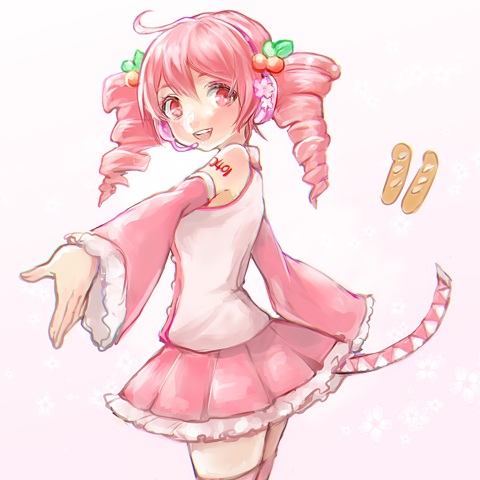 kasane teto and sakura teto (utau) drawn by kedama_black
