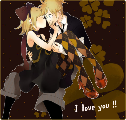 kagamine rin and kagamine len (vocaloid) drawn by utako