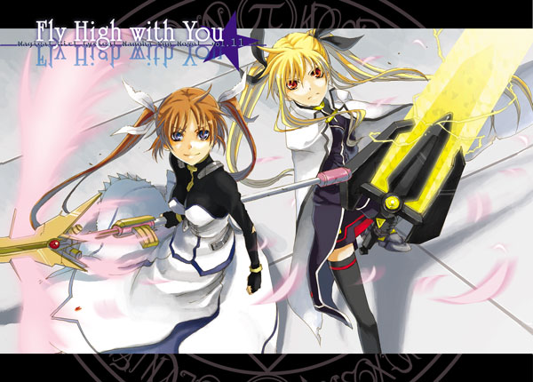 fate testarossa, takamachi nanoha, raising heart, and bardiche (lyrical nanoha and 1 more)