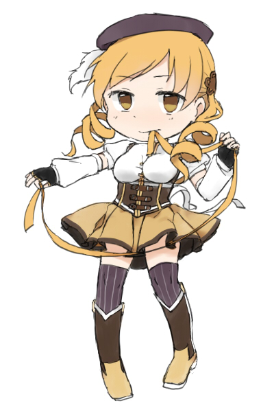 tomoe mami (mahou shoujo madoka magica) drawn by tsuduya_(knt31)