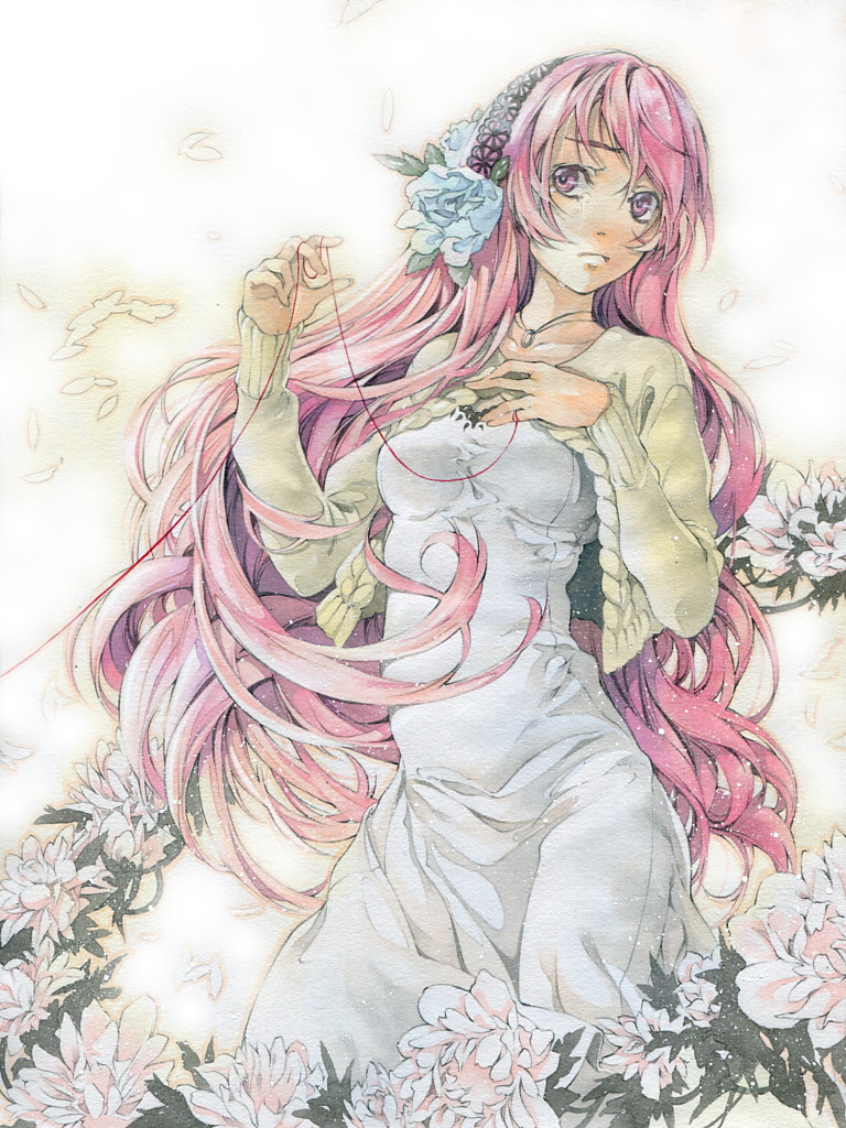 megurine luka (vocaloid and 1 more) drawn by issun_boushi_(ilmtkimoti)