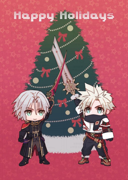 cloud strife and sephiroth (final fantasy and 2 more) drawn by komm_ec_7