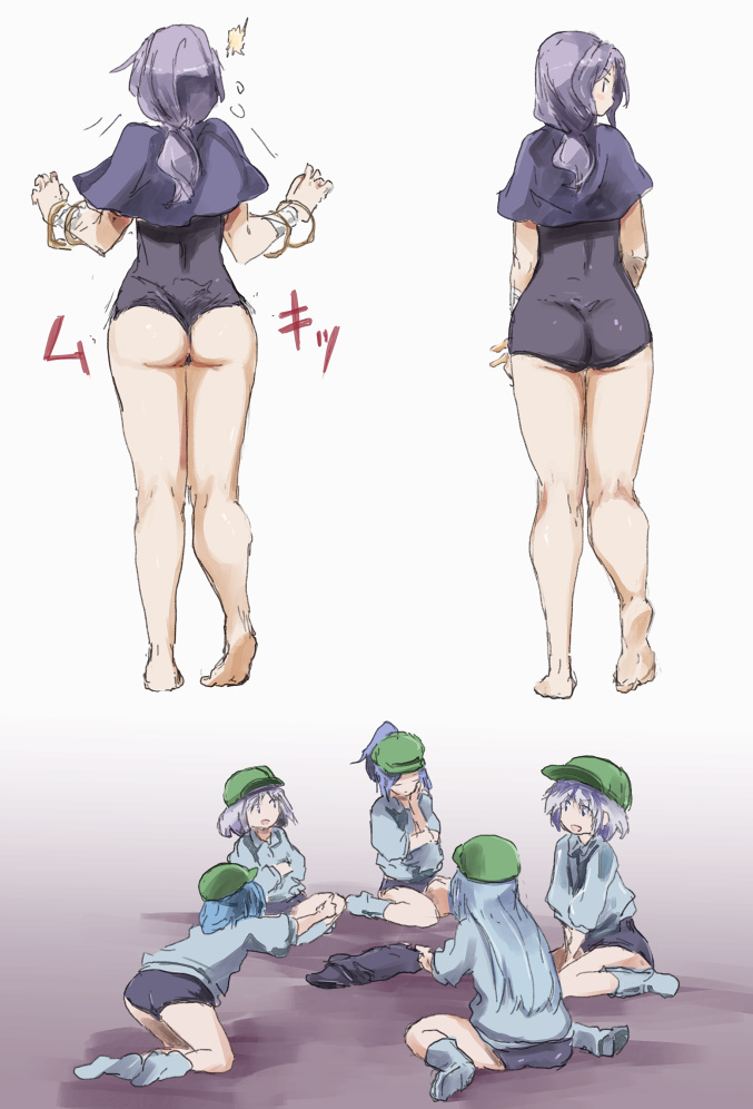 kumoi ichirin and kappa mob (touhou) drawn by yohane