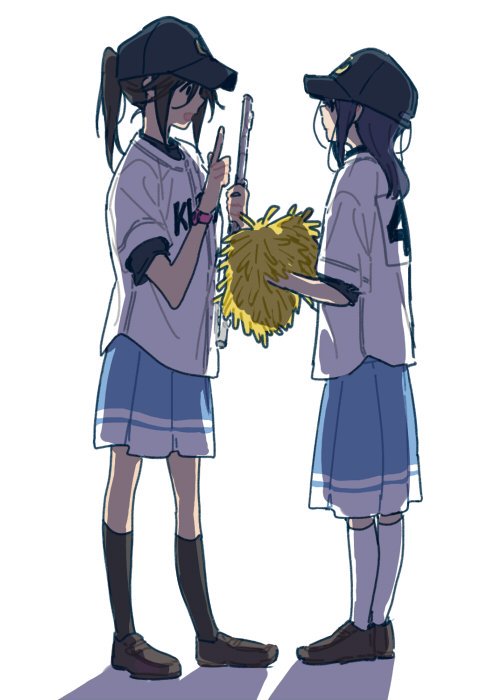yoroizuka mizore and kasaki nozomi (hibike! euphonium and 1 more) drawn by ree_(re-19)