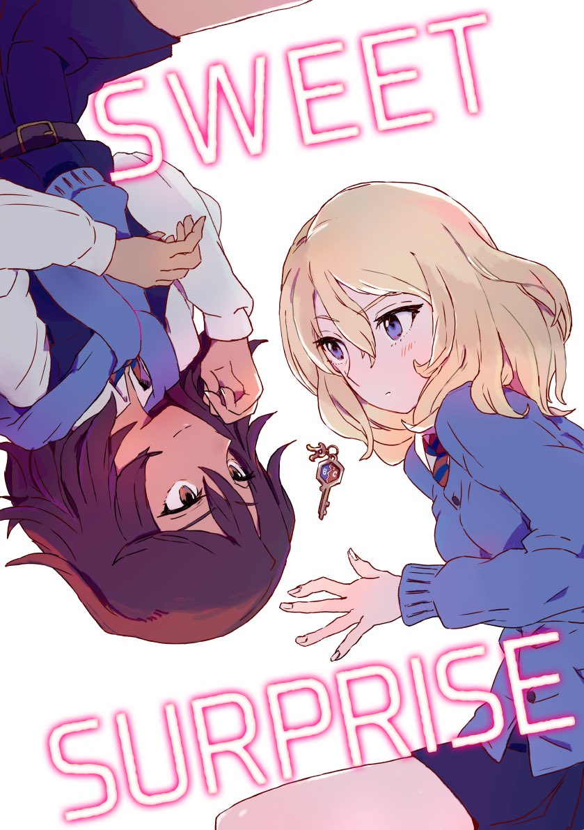 andou and oshida (girls und panzer) drawn by takaichi_(tkch)