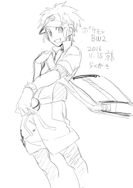 nate (pokemon and 1 more) drawn by kyouta_(a01891226)