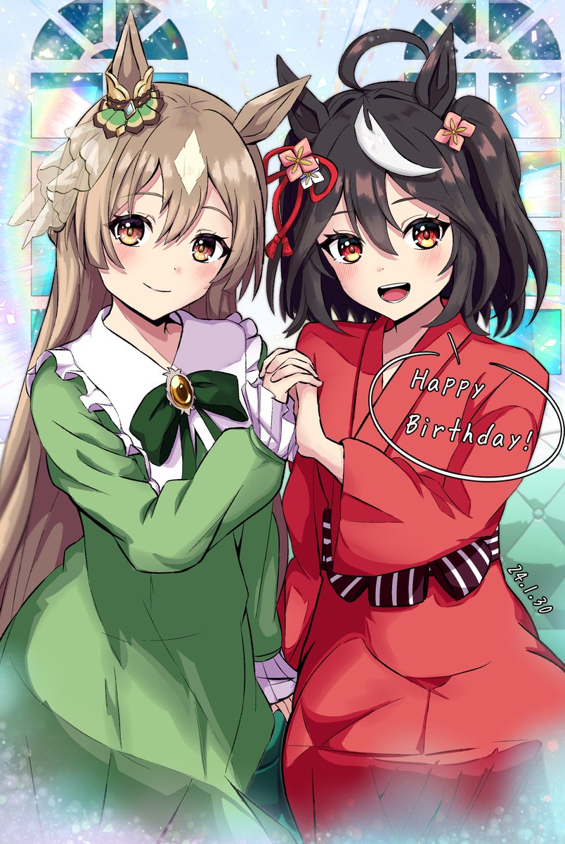satono diamond and kitasan black (umamusume) drawn by miboshi_moroboshi