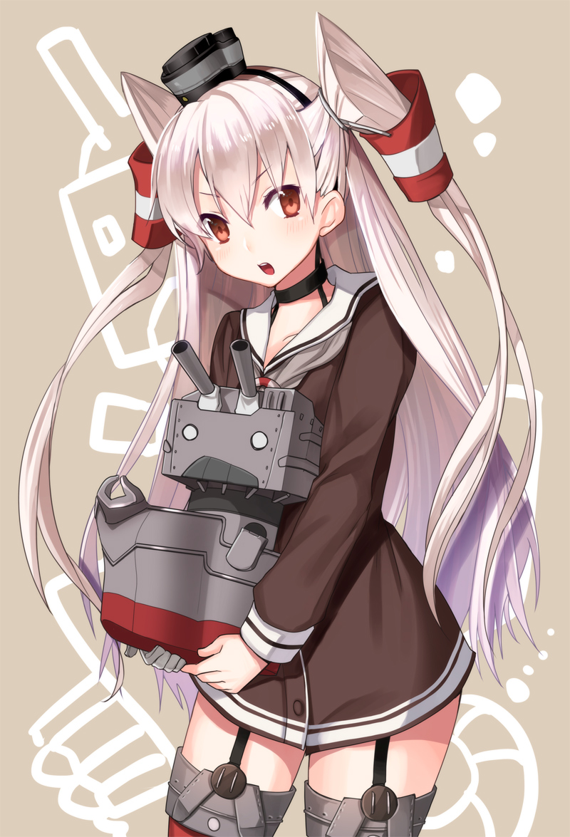 amatsukaze and rensouhou-kun (kantai collection) drawn by kgr