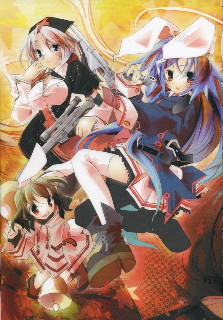 reisen udongein inaba, inaba tewi, and yagokoro eirin (touhou) drawn by kamiya_yuu