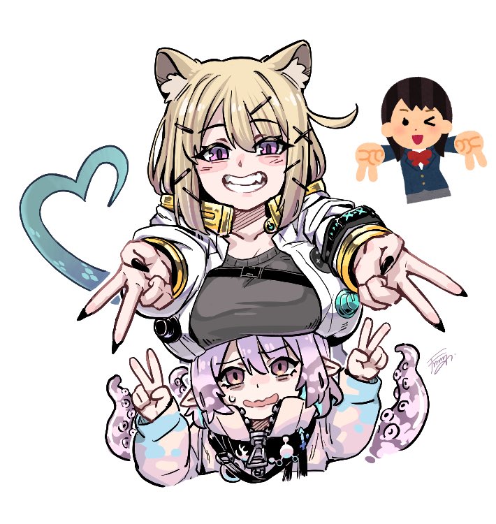 utage and kirara (arknights and 1 more) drawn by d-flag_shelter