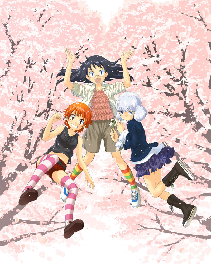 nogami aoi, sannomiya shiho, and akashi kaoru (zettai karen children) drawn by wait8