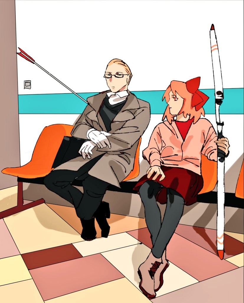 fujimaru ritsuka and kayneth el-melloi archibald (fate and 1 more) drawn by whaaa000