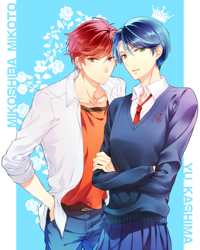 kashima yuu and mikoshiba mikoto (gekkan shoujo nozaki-kun) drawn by winglayer