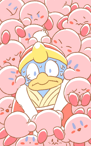 kirby and king dedede (kirby) drawn by nokcha-matcha