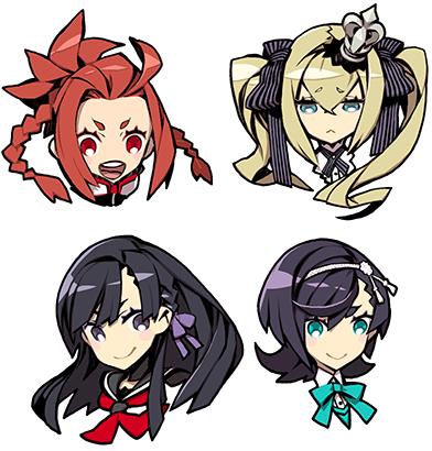 samurai, hacker, chelsea, katanako, destroyer, and 2 more (7th dragon and 2 more) drawn by miwa_shirow
