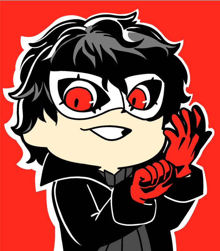 amamiya ren and joker (persona and 2 more) drawn by bkub