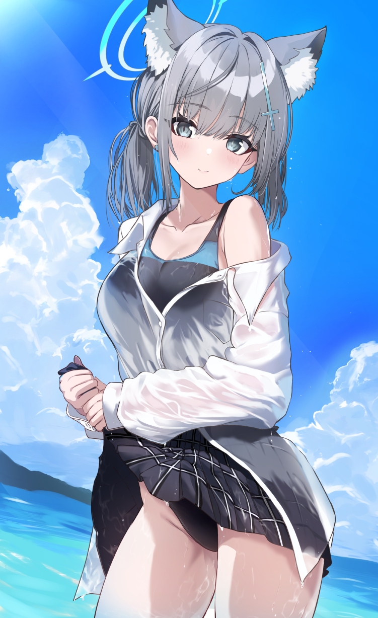 shiroko (blue archive) drawn by neko_daruma