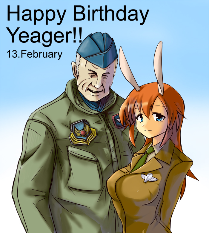 charlotte e. yeager and chuck yeager (world witches series and 2 more) drawn by zippo_(vanvan_jump)