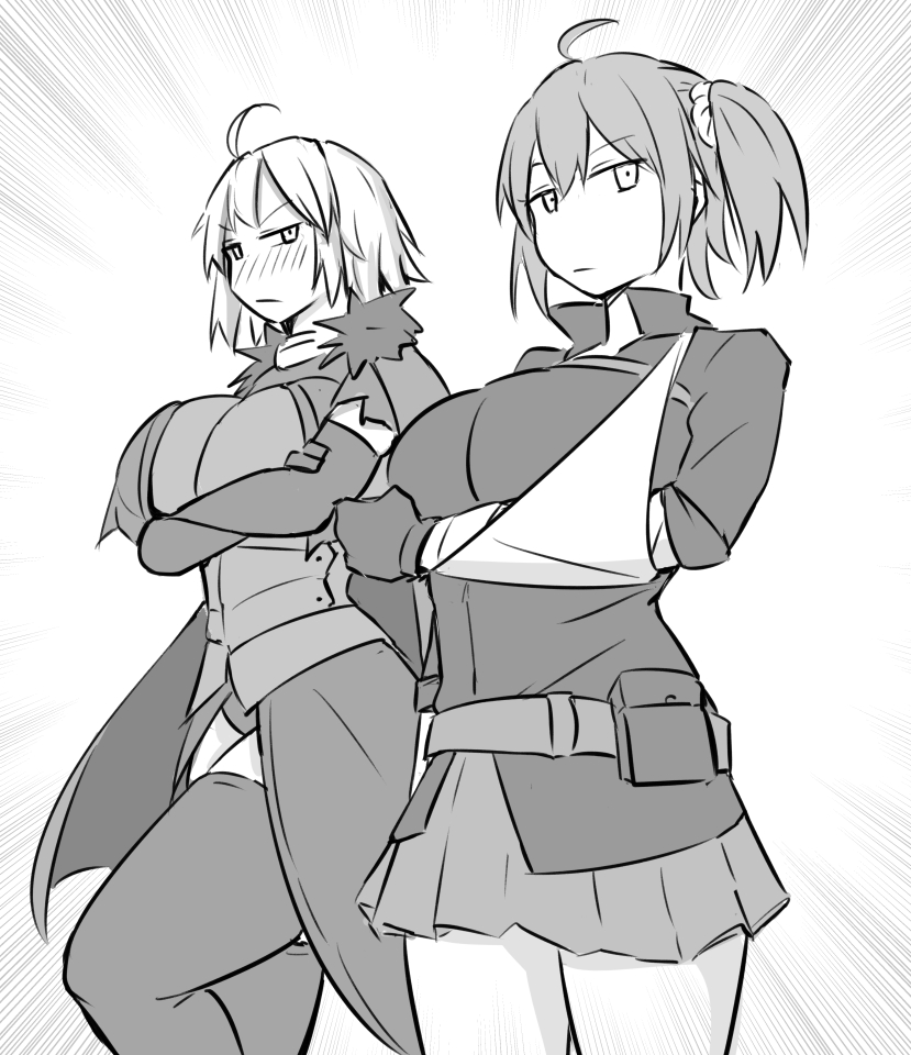 fujimaru ritsuka and jeanne d'arc alter (fate and 1 more) drawn by nia_(0122)