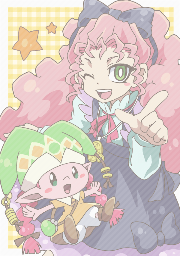 hochun mieru and prediction princess coinorma (yu-gi-oh! and 1 more) drawn by mont_blanc_(monburan1011)