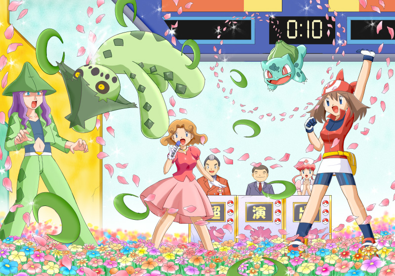 may, bulbasaur, joy, cacturne, harley, and 3 more (pokemon and 1 more) drawn by pokemoa