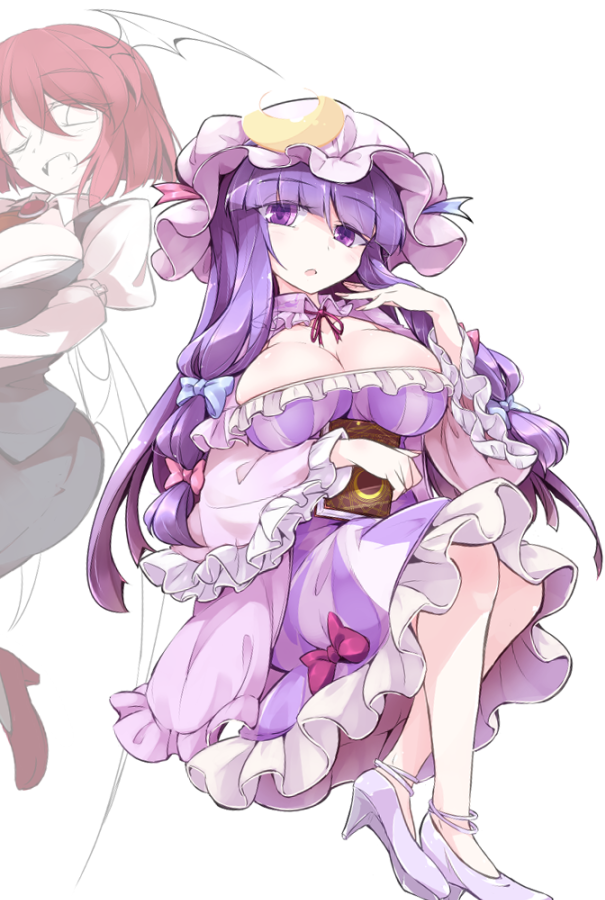 patchouli knowledge and koakuma (touhou) drawn by fumitsuki_(minaduki_6)