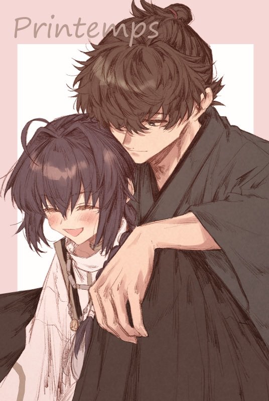 yamato takeru and miyamoto iori (fate and 2 more) drawn by printemps