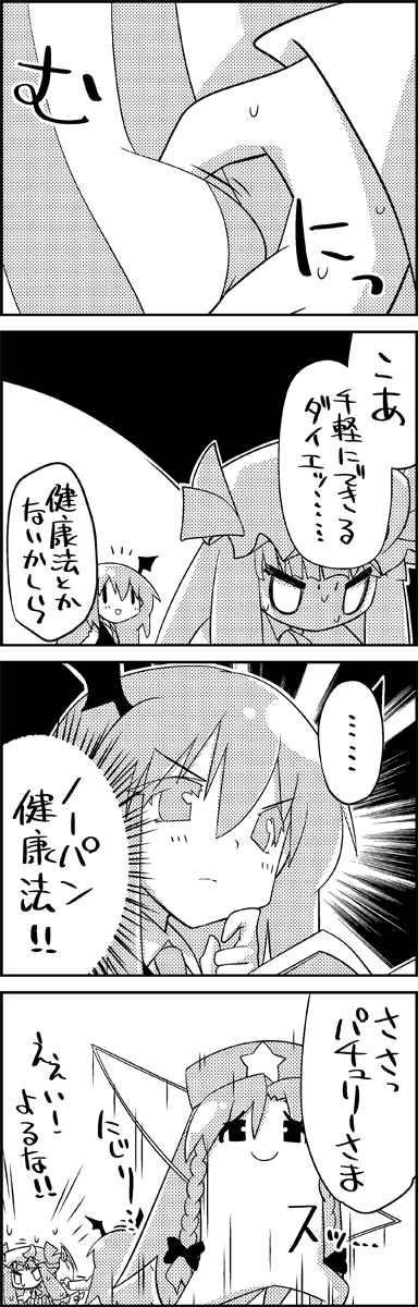 patchouli knowledge, hong meiling, and koakuma (touhou) drawn by tani_takeshi