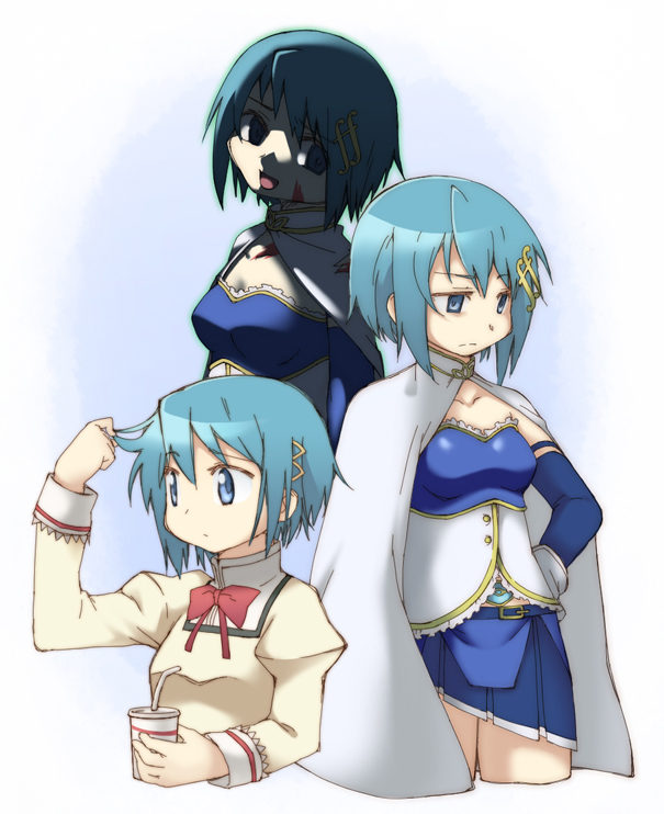miki sayaka (mahou shoujo madoka magica and 1 more) drawn by temurei_(vovovov)