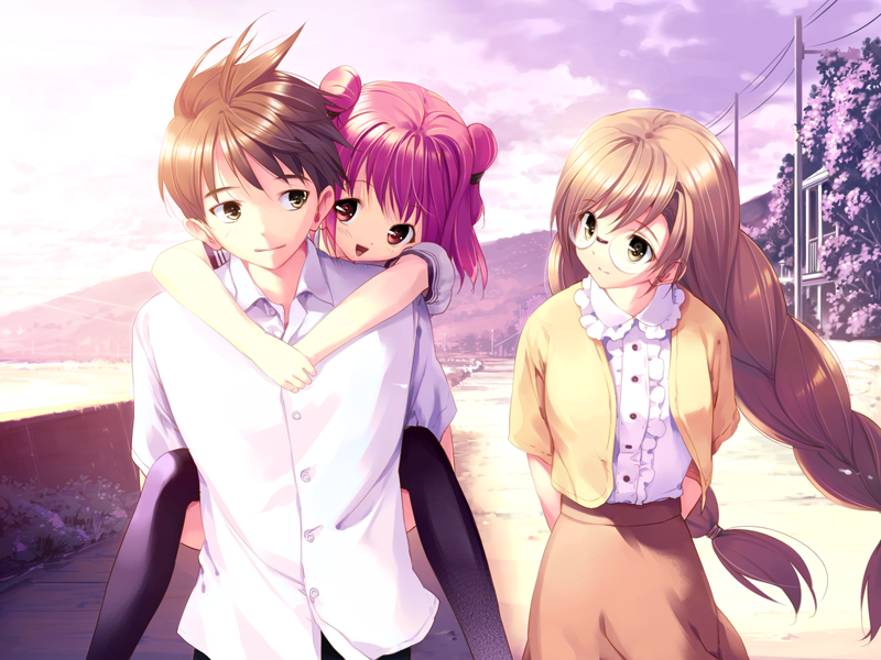 hinata yuuhi, hinata asahi, and ashiya subaru (soshite ashita no sekai yori) drawn by ueda_ryou