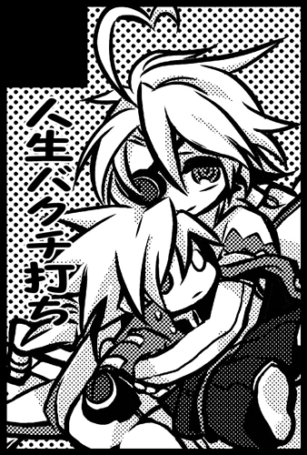 ragna the bloodedge and nu-13 (blazblue) drawn by sakio_(7171)