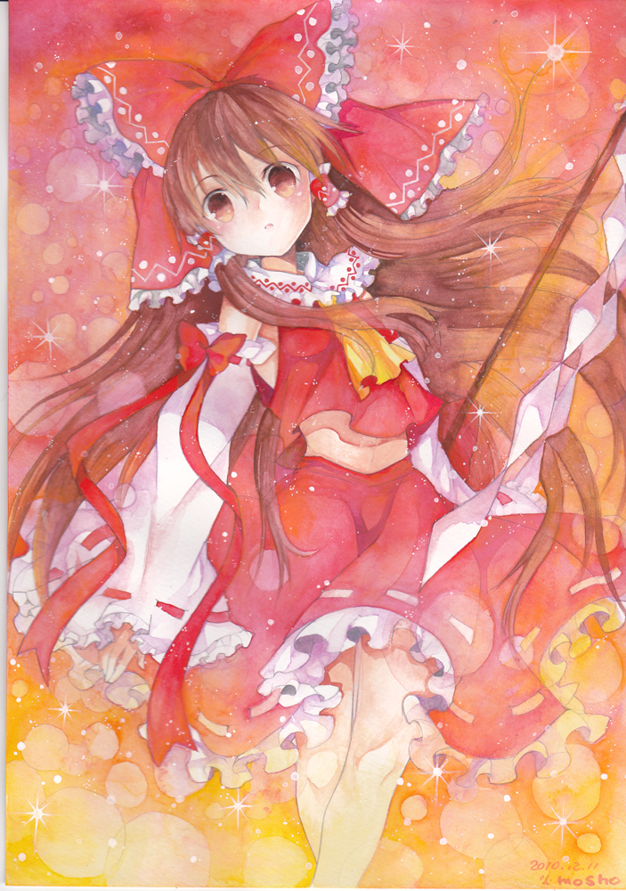 hakurei reimu (touhou) drawn by mosho