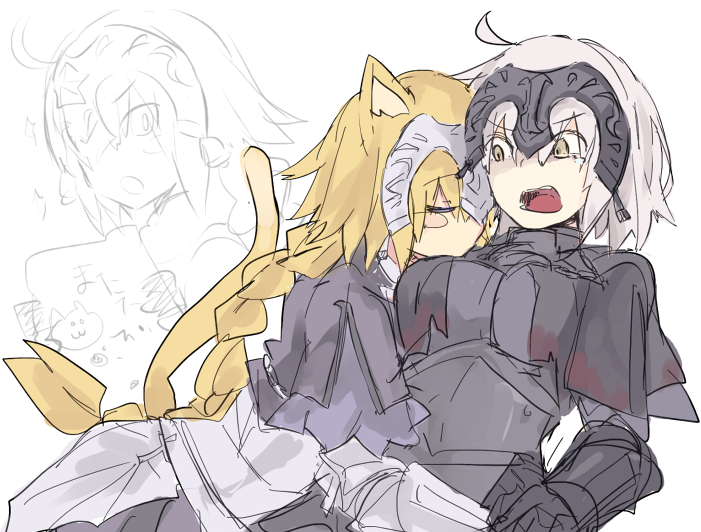 jeanne d'arc alter and jeanne d'arc (fate and 1 more) drawn by rn_(radon'ya)