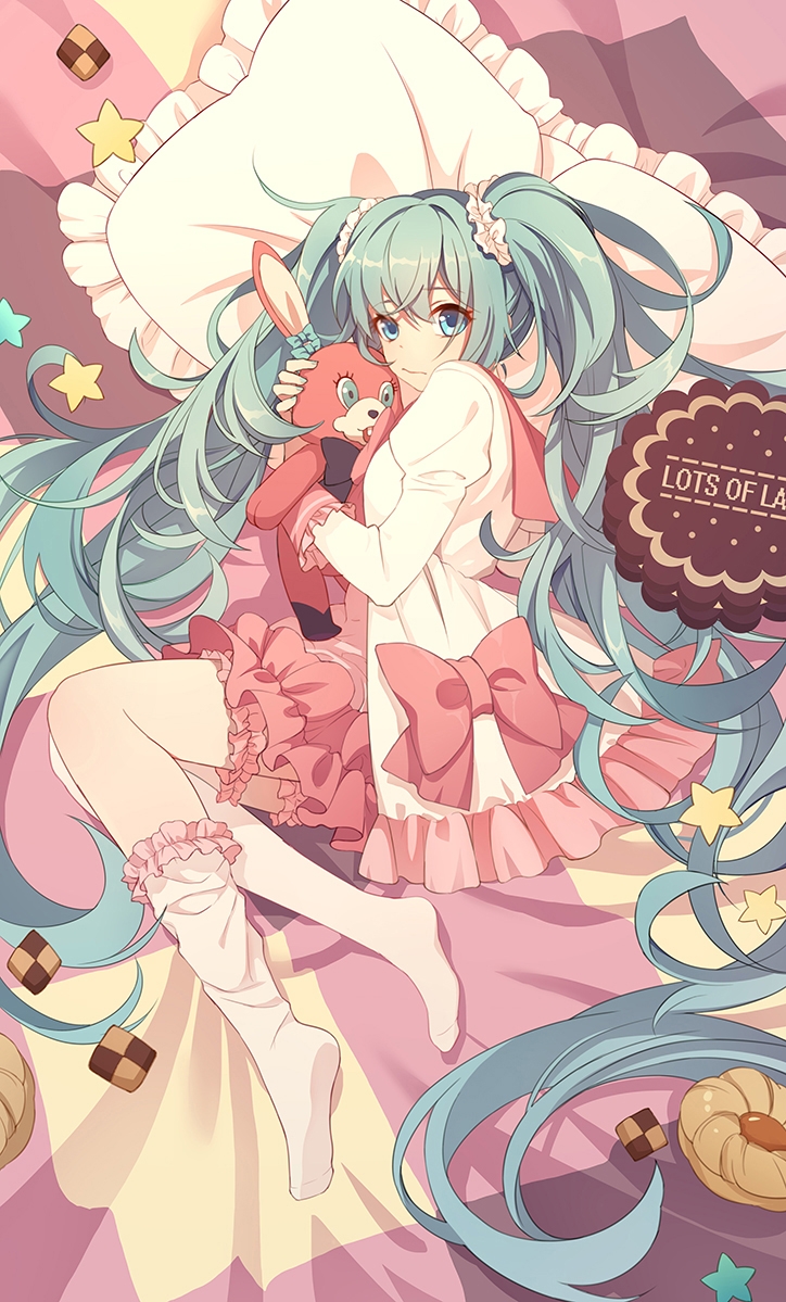 hatsune miku (vocaloid and 1 more) drawn by kaanaa