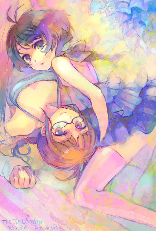 akizuki ritsuko and akizuki ryo (idolmaster and 1 more) drawn by ame_yamori