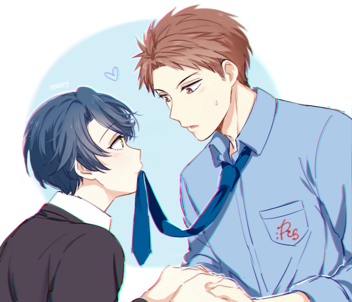 kashima yuu and hori masayuki (gekkan shoujo nozaki-kun) drawn by mery_(yangmalgage)