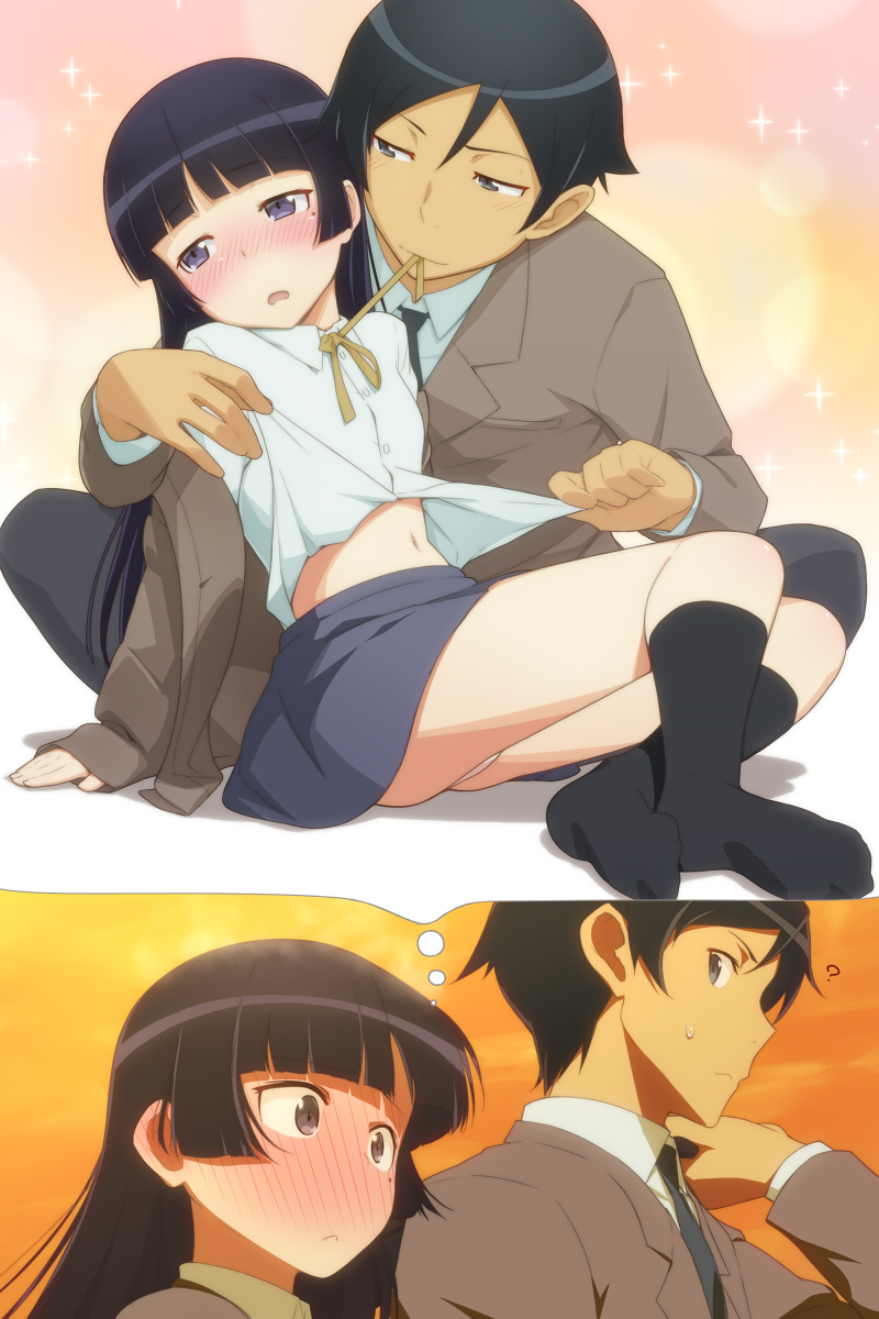 gokou ruri and kousaka kyousuke (ore no imouto ga konna ni kawaii wake ga nai) drawn by kanna_asuke