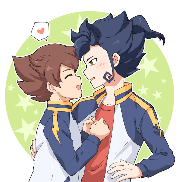 matsukaze tenma and tsurugi kyousuke (inazuma eleven and 1 more) drawn by t_(toddy_t)